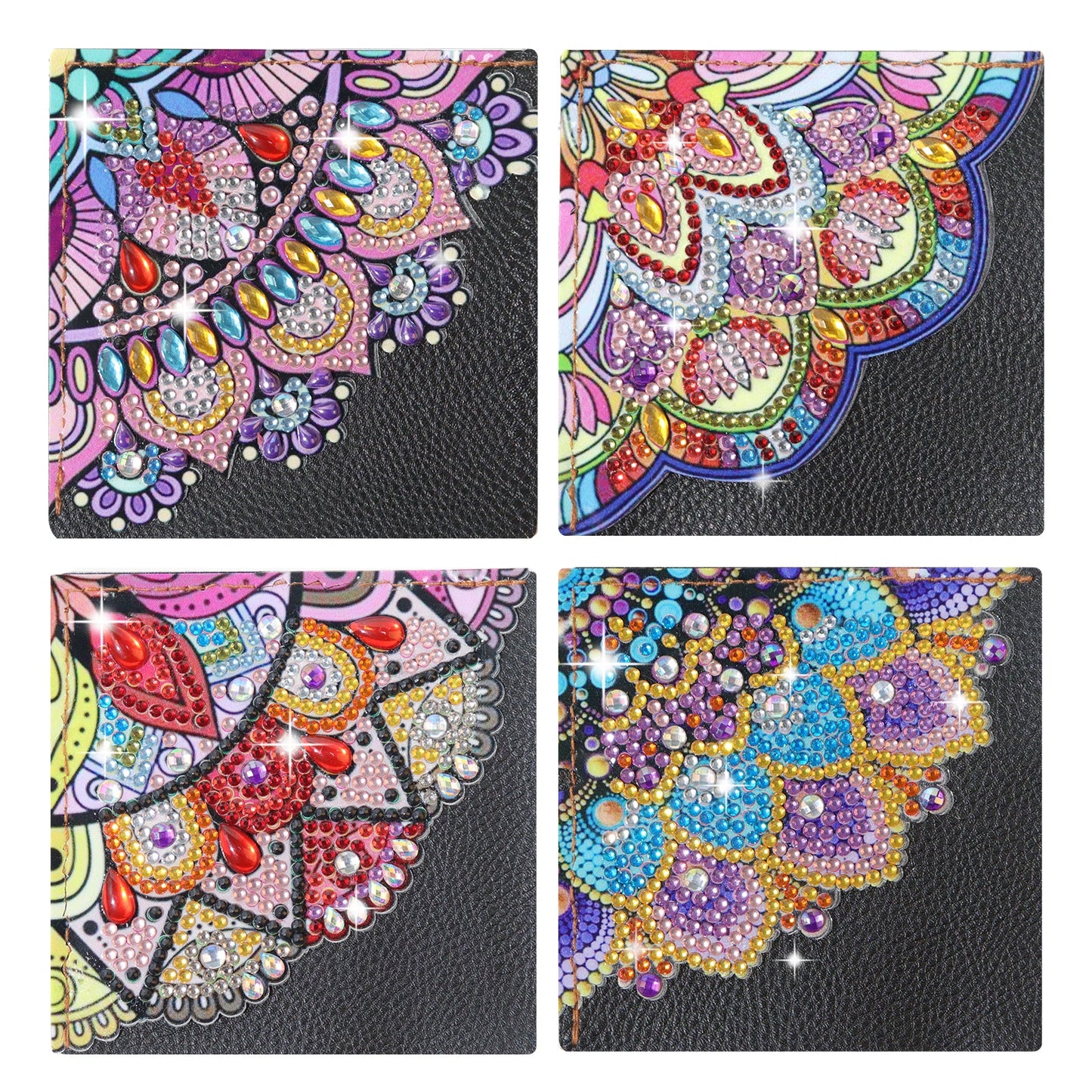 4pcs Mandalas Corner Bookmarks
