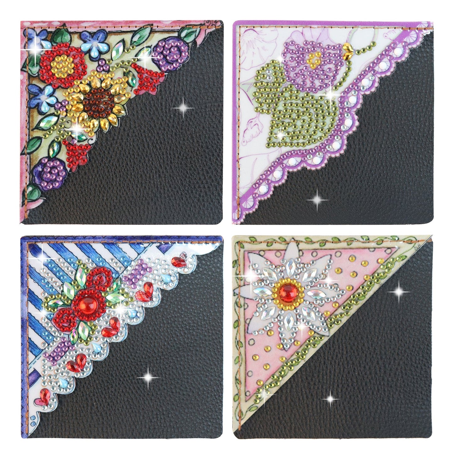 4pcs Mandalas Corner Bookmarks