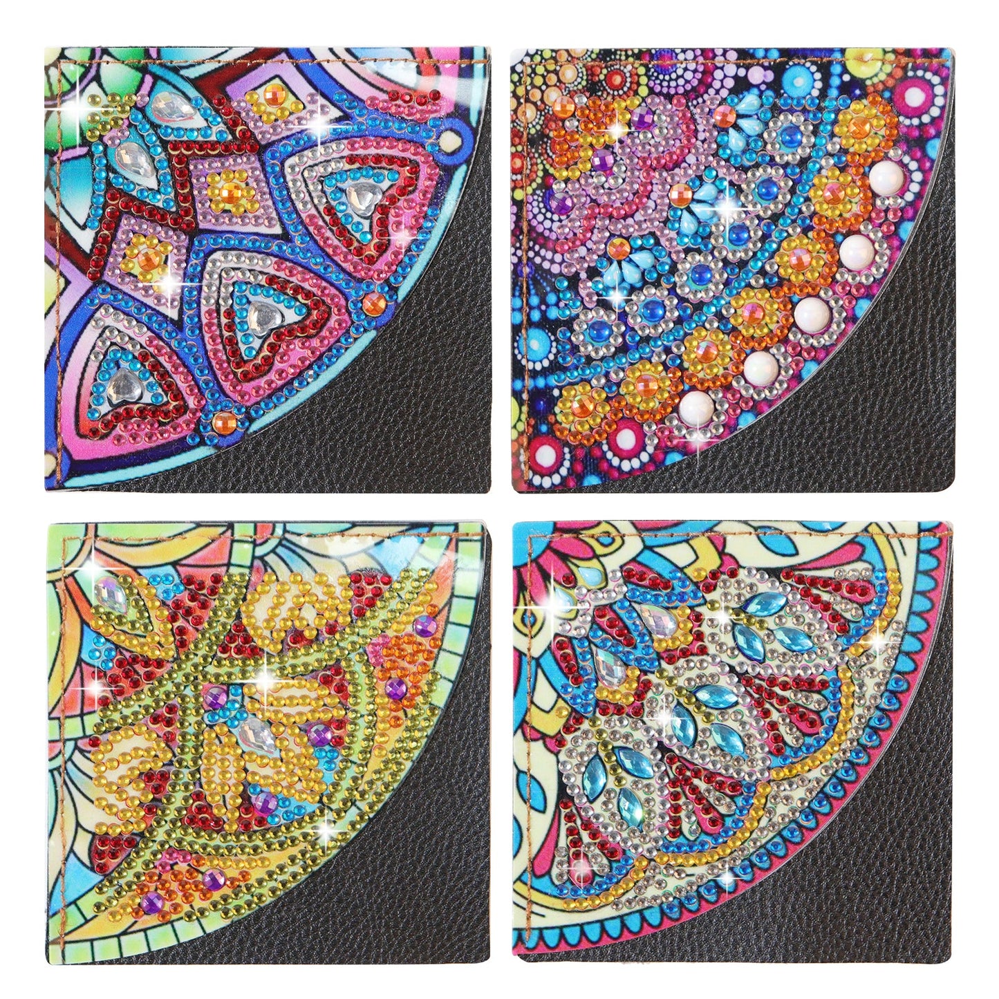 4pcs Mandalas Corner Bookmarks
