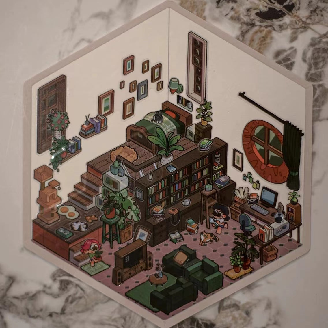 Create Dream Room Sticker Scene DIY 3D Miniature Scene