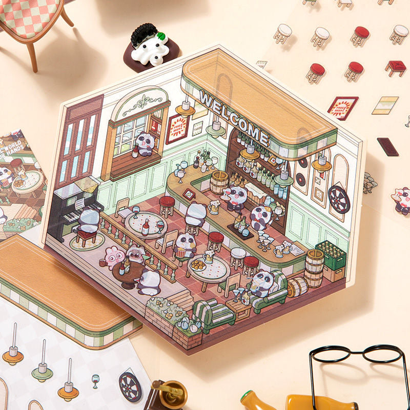 Stickers Scene, Make your Own Supermarket|Coffee Shop|Restaurant|Bookstore