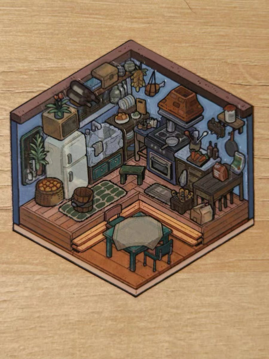 Create Dream Room Sticker Scene DIY 3D Miniature Scene