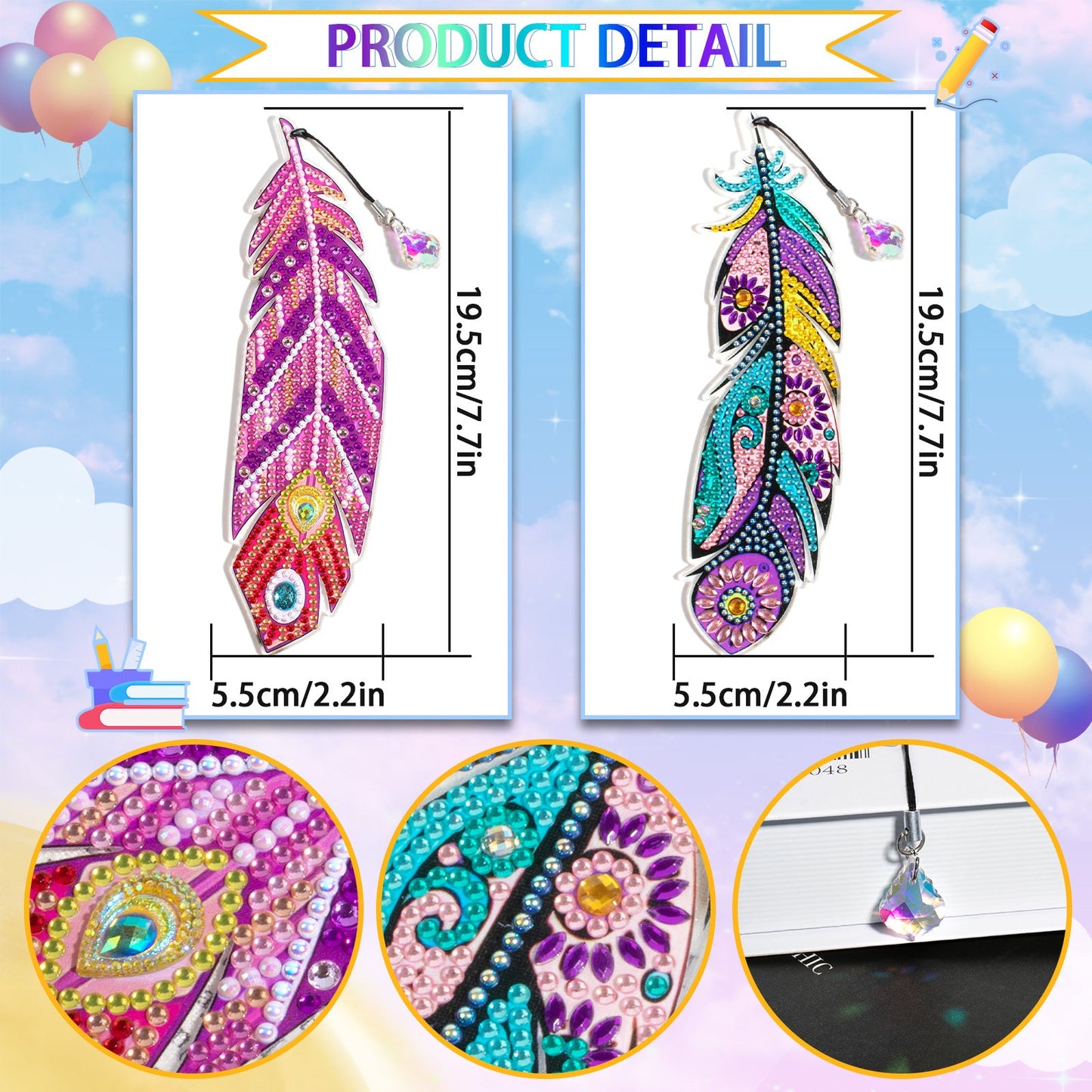2pcs Bookmark Set