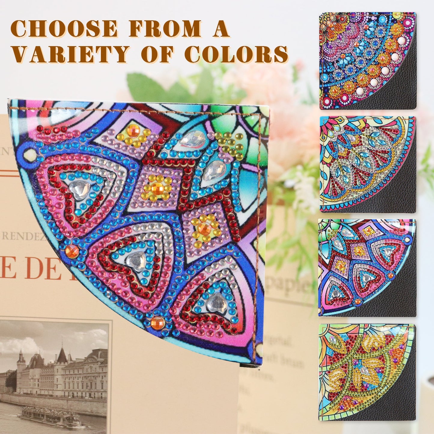 4pcs Mandalas Corner Bookmarks
