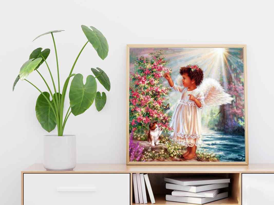 Angel and Cat - DIY Diamond Painting Kit