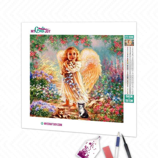 Angel and Kitties - DIY Diamond Painting Kit