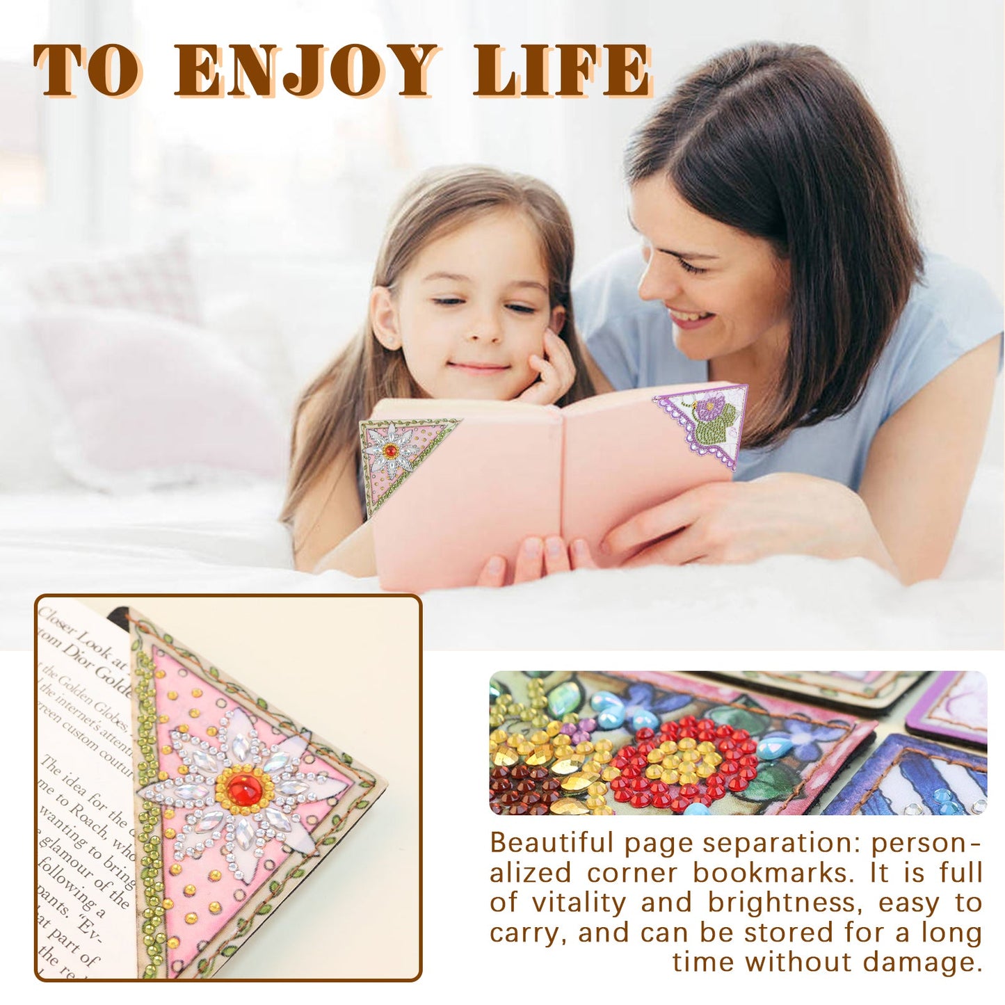 4pcs Mandalas Corner Bookmarks