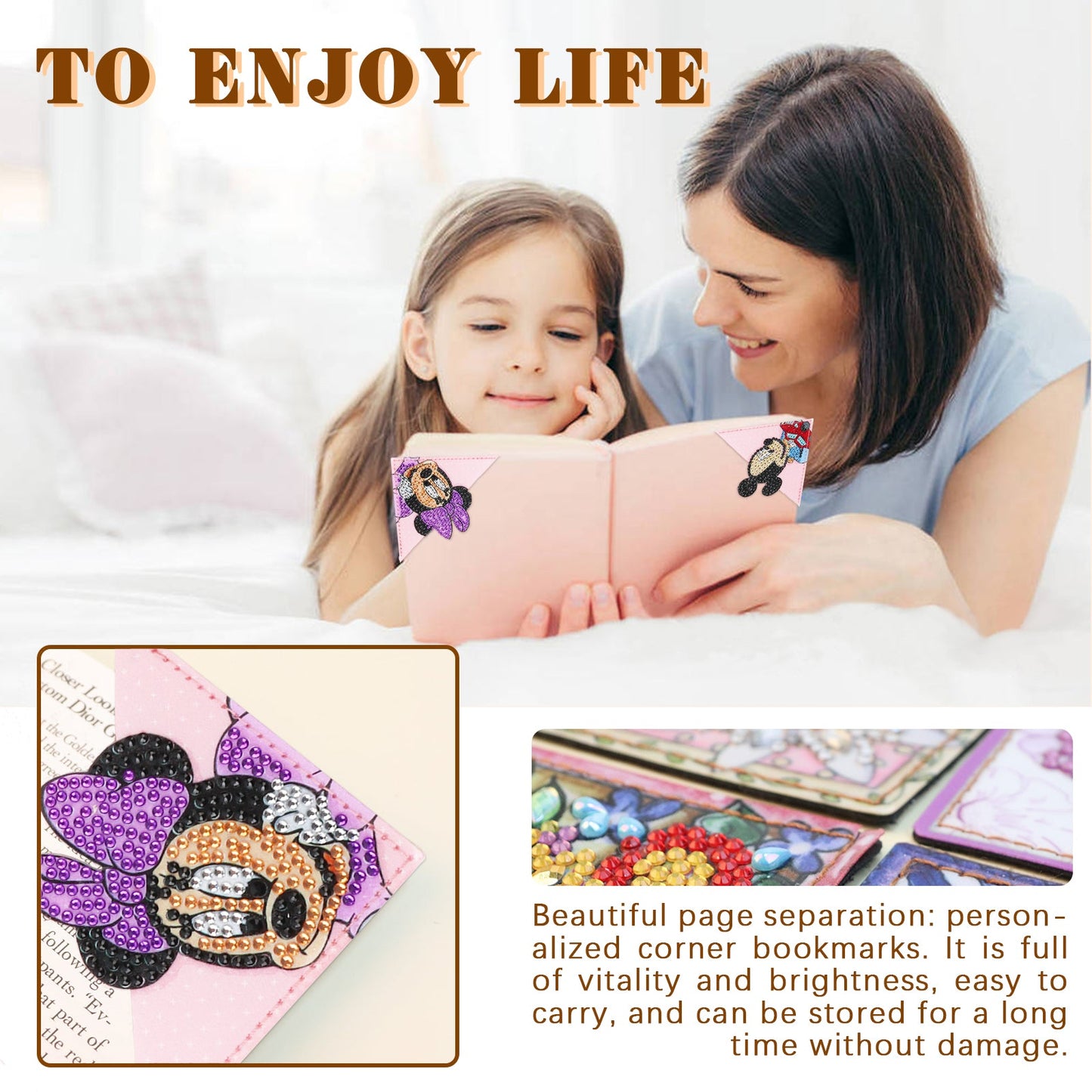 4pcs Cartoon Characters Corner Bookmarks