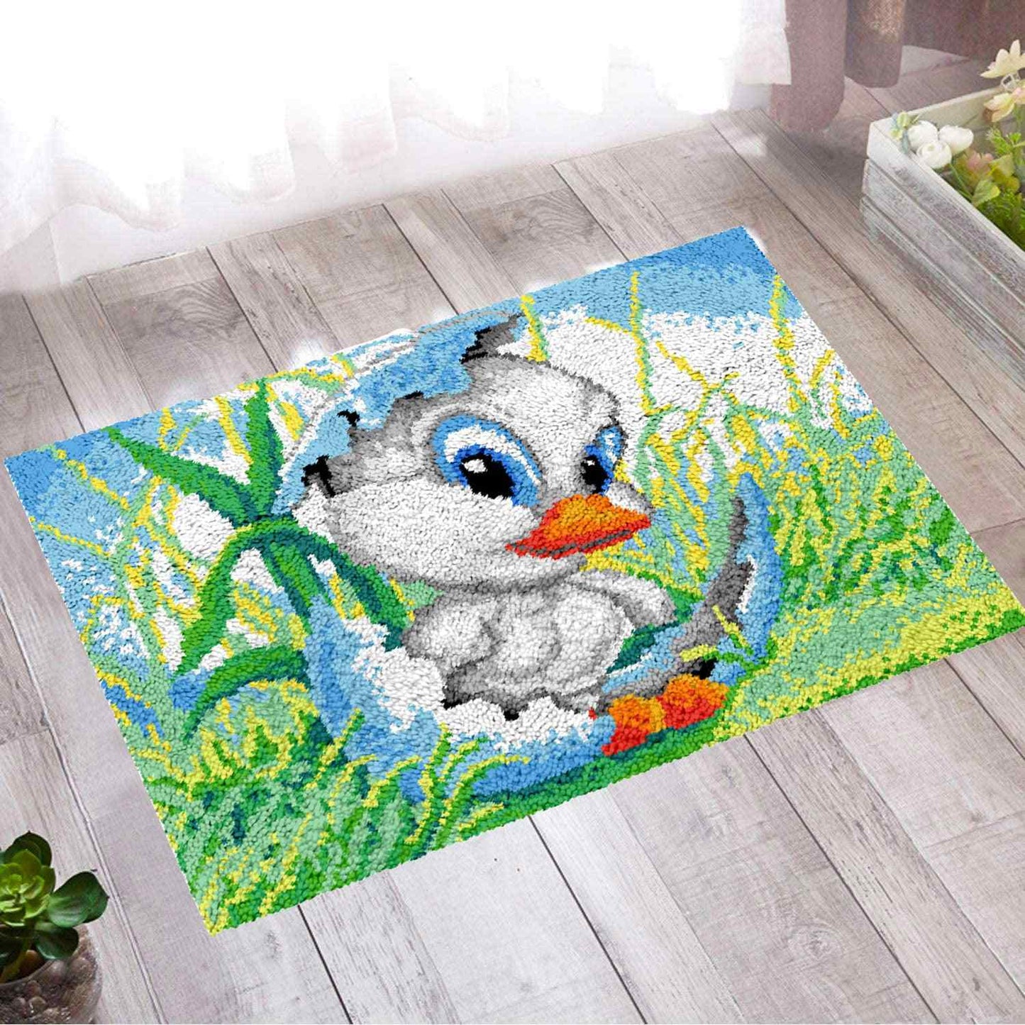 Baby Duckling - (33x23in - 85x60cm) - DIY Latch Hook Kit