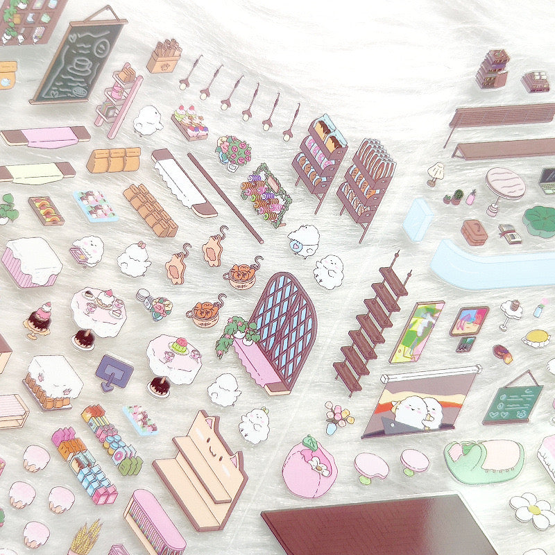 Sticker Scenes! Create your Dream Apartment|Bakery Shop|Outdoor Party|Halloween
