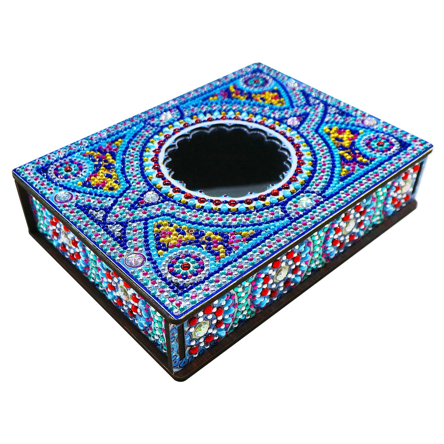 Wood Box Organizer with Mirror - Diamond Painting Accessories