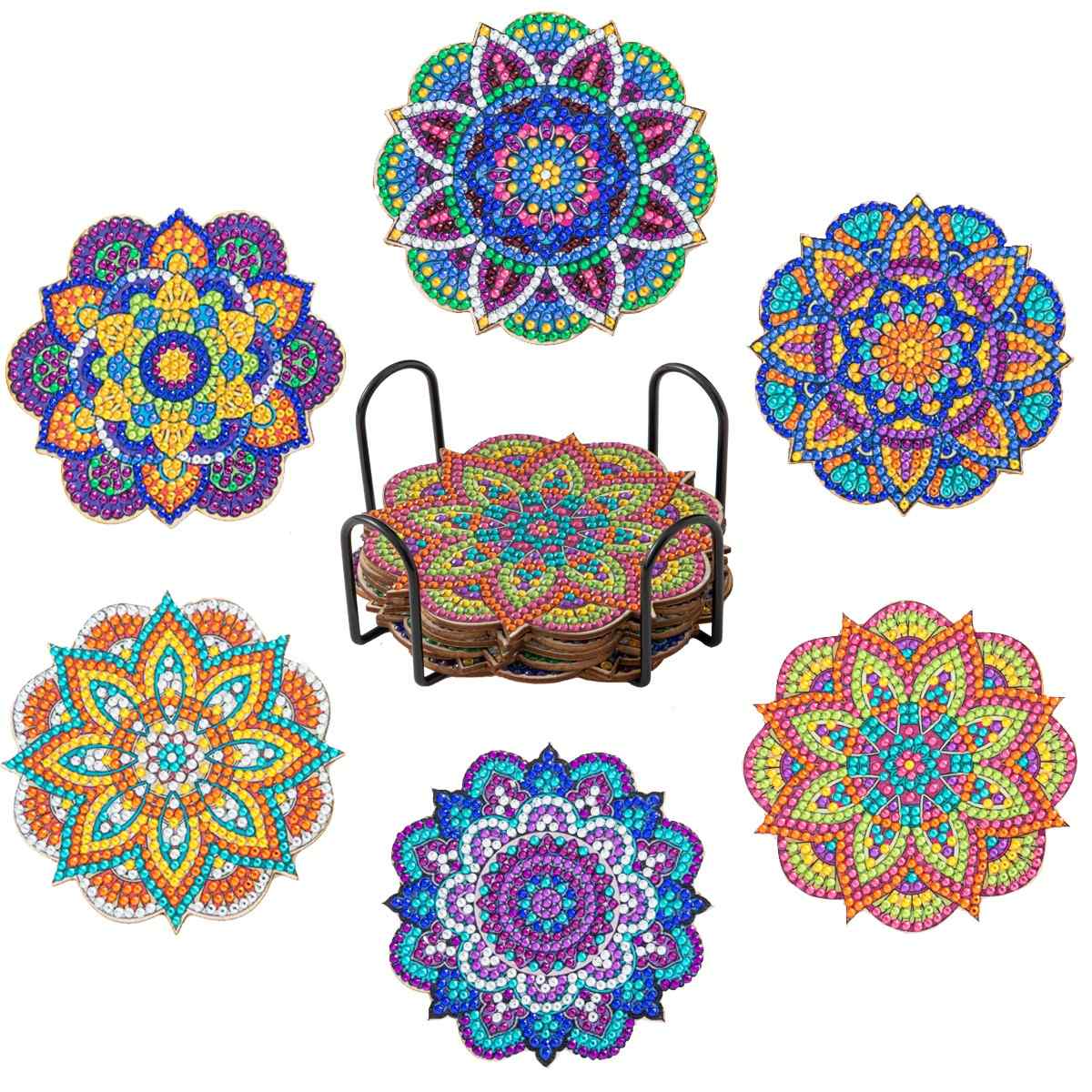 Mandalas 6-pack - Diamond Painting Coasters