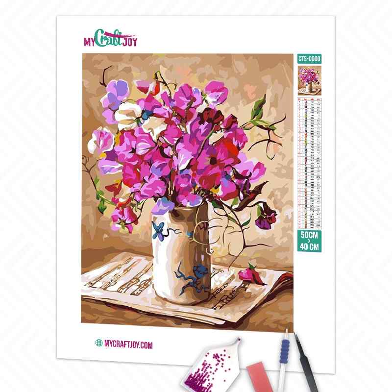 Flowers - DIY Diamond Painting Kit – MyCraftJoy