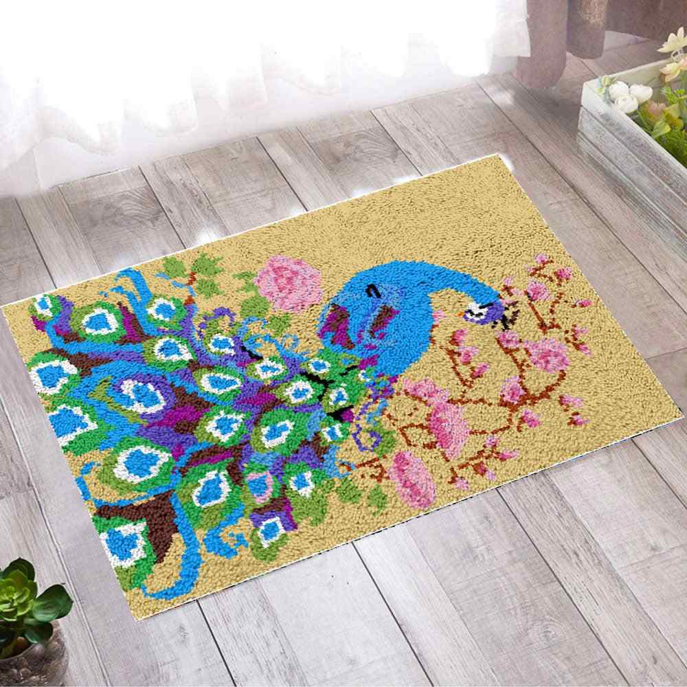 Elegant Peacock - (23x33in - 60x85cm) - Diy Latch Hook Kit – Mycraftjoy