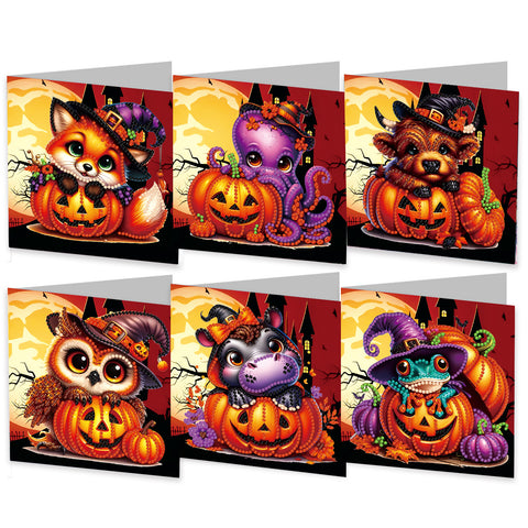 Halloween - Diamond Painting Greeting Cards [6pcs]