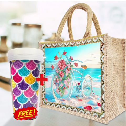 Jute Grocery Bag [with FREE DIY Water Bottle]