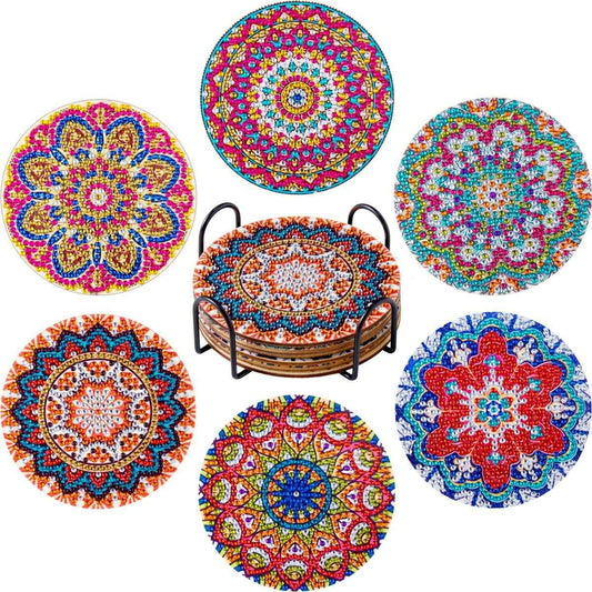 Mandalas 8-pack - Diamond Painting Coasters