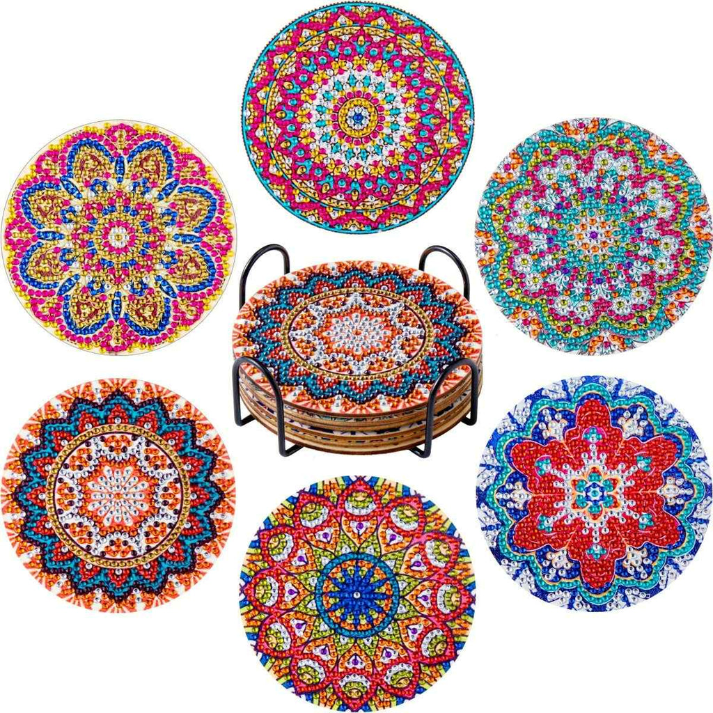 Mandalas 8-pack - Diamond Painting Coasters