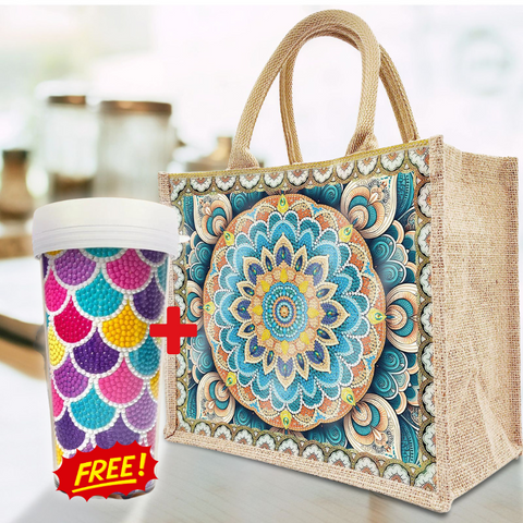 Jute Grocery Bag [with FREE DIY Water Bottle]