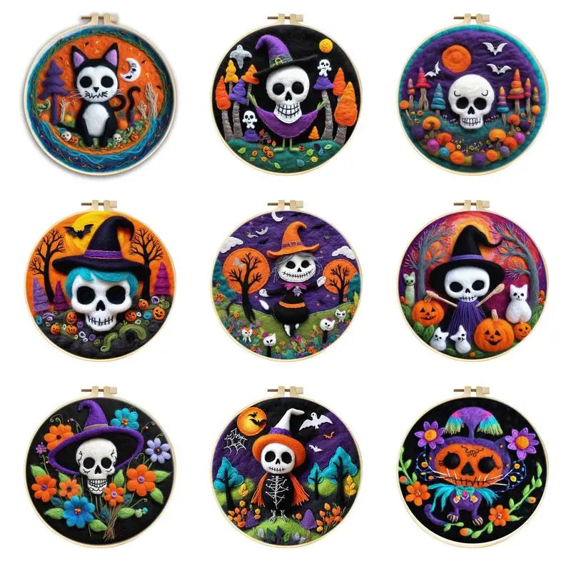 Felt Kits - Halloween Skulls