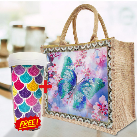 Jute Grocery Bag [with FREE DIY Water Bottle]