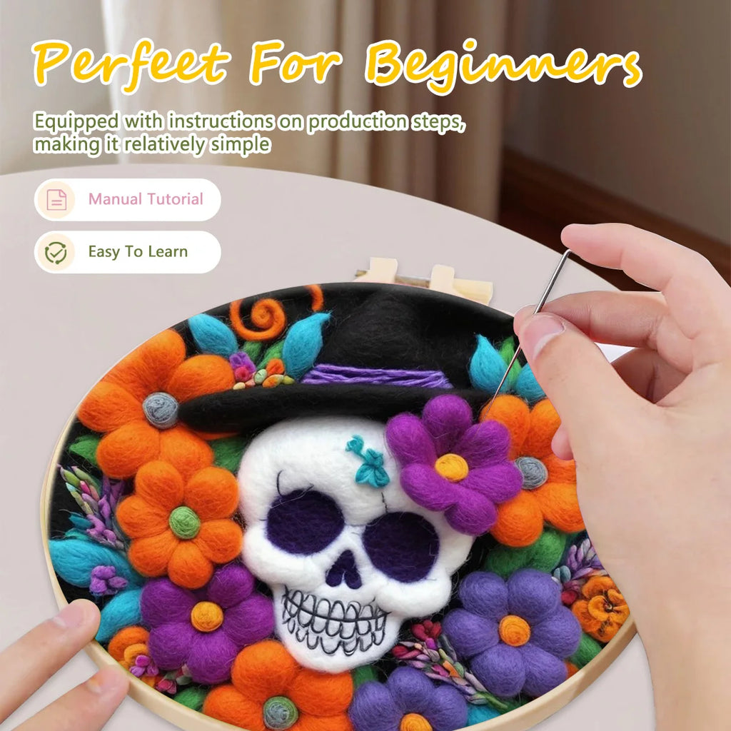 Felt Kits - Halloween Glowin’ Skulls