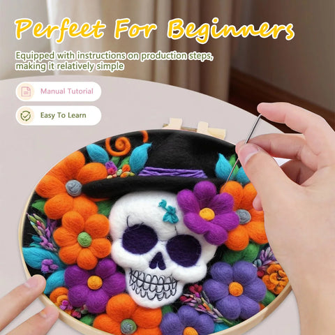 Felt Kits - Halloween Glowin’ Skulls