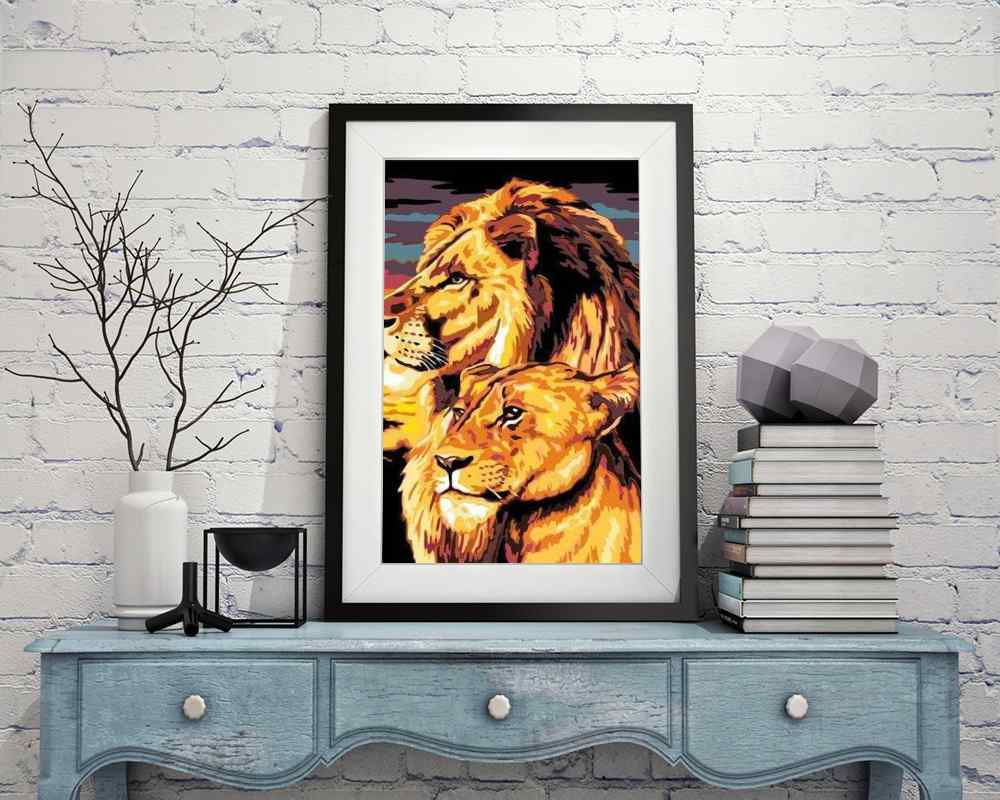 Lion and Lioness - DIY Diamond Painting Kit