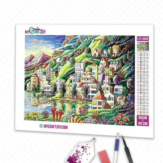 Seaside Town - DIY Diamond Painting Kit