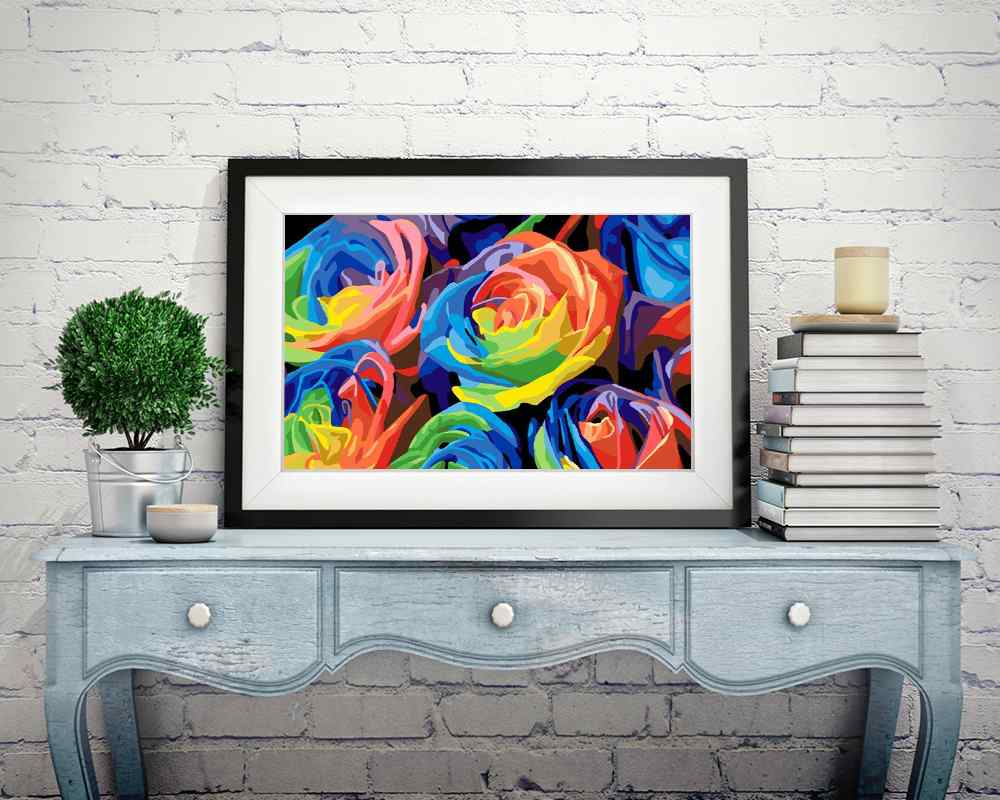 Colorful Roses - DIY Diamond Painting Kit