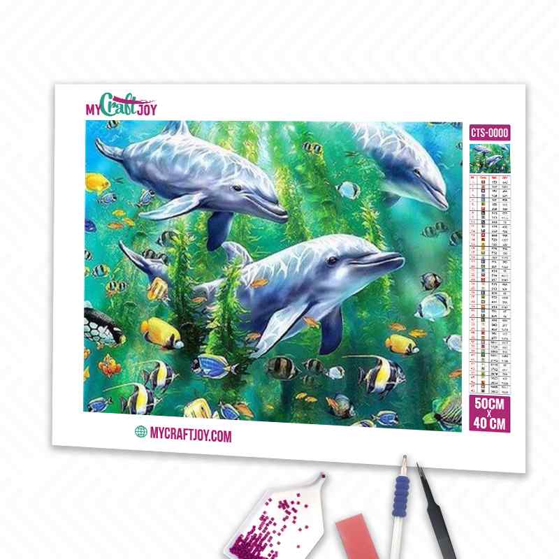 Dolphins - DIY Diamond Painting Kit