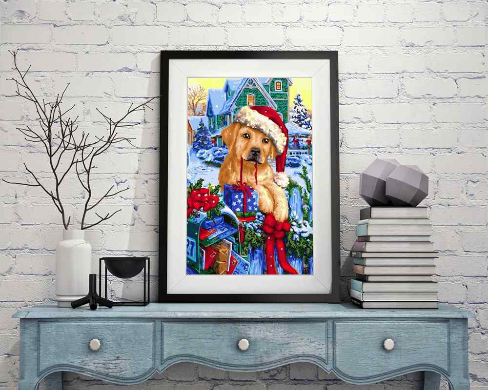 Holiday Dog - DIY Diamond Painting Kit
