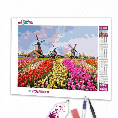 Fields of Flowers - DIY Diamond Painting Kit