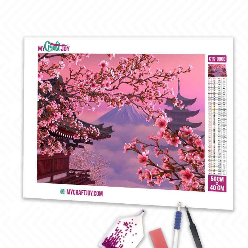 Asian Flowers - DIY Diamond Painting Kit