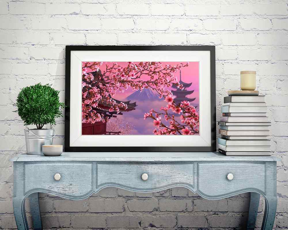 Asian Flowers - DIY Diamond Painting Kit