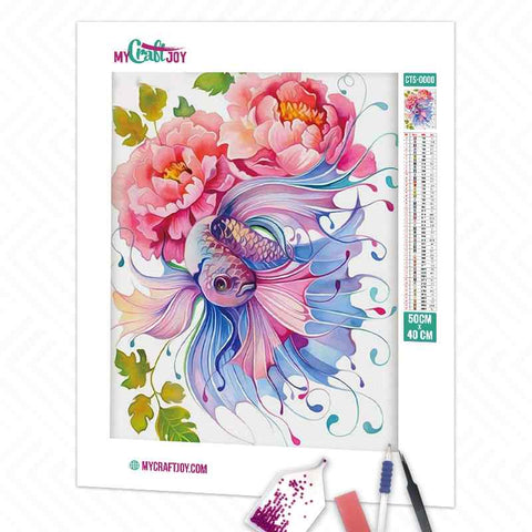Flower and Fish - DIY Diamond Painting Kit