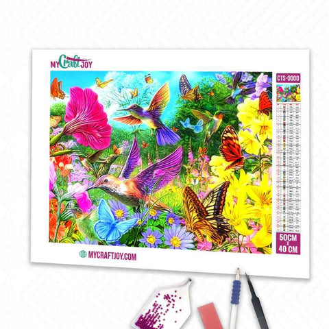 Birds and Flowers - DIY Diamond Painting Kit