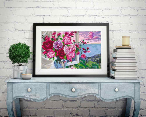 Flowers on the window - DIY Diamond Painting Kit