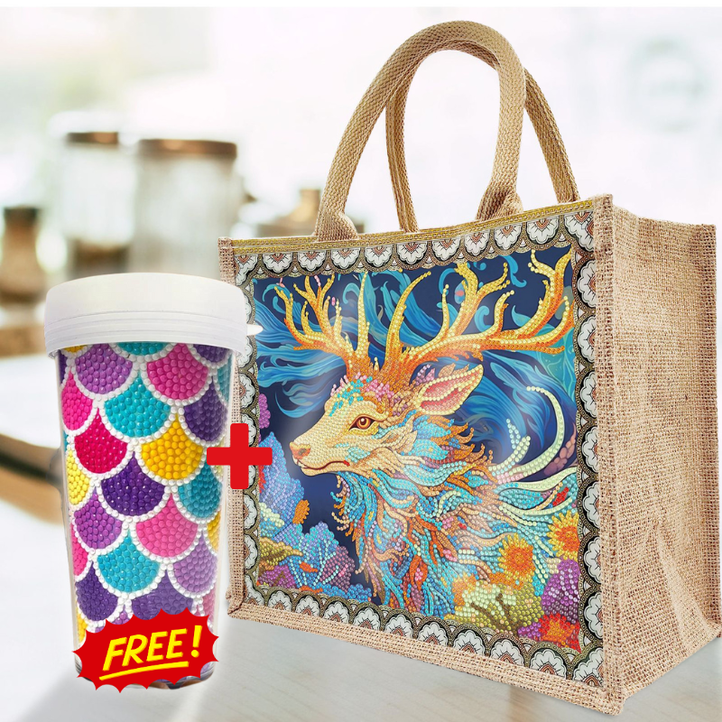 Jute Grocery Bag [with FREE DIY Water Bottle]