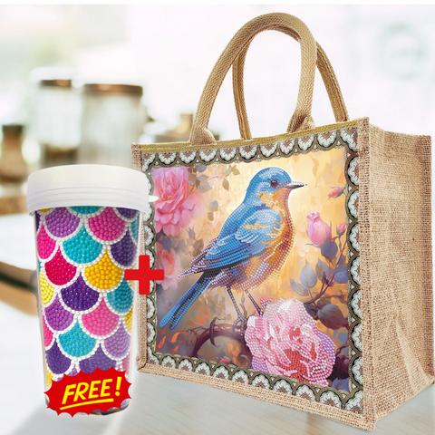 Jute Grocery Bag [with FREE DIY Water Bottle]