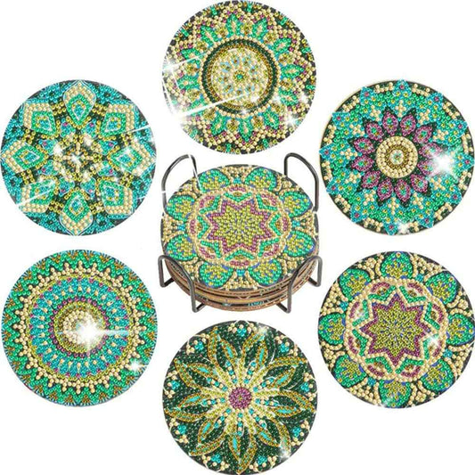Mandalas 6-pack - Diamond Painting Coasters