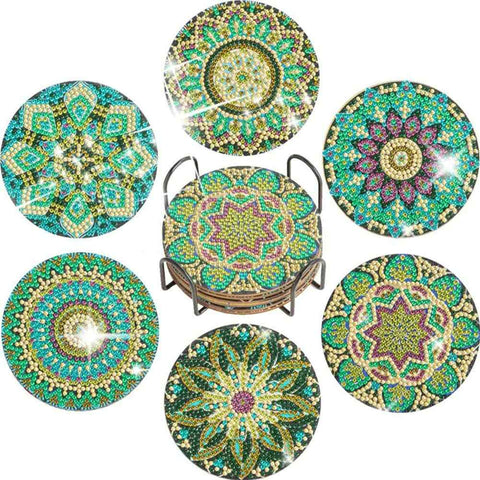 Mandalas 6-pack - Diamond Painting Coasters