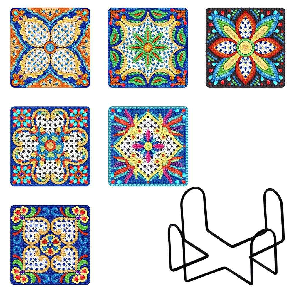 Mandalas 6-pack - Diamond Painting Coasters
