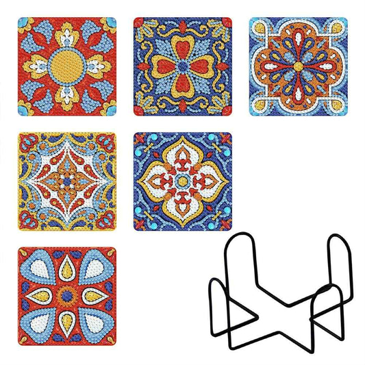 Mandalas 6-pack - Diamond Painting Coasters