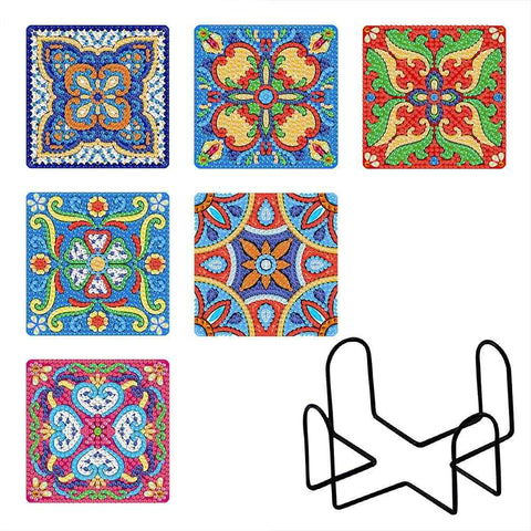 Mandalas 6-pack - Diamond Painting Coasters