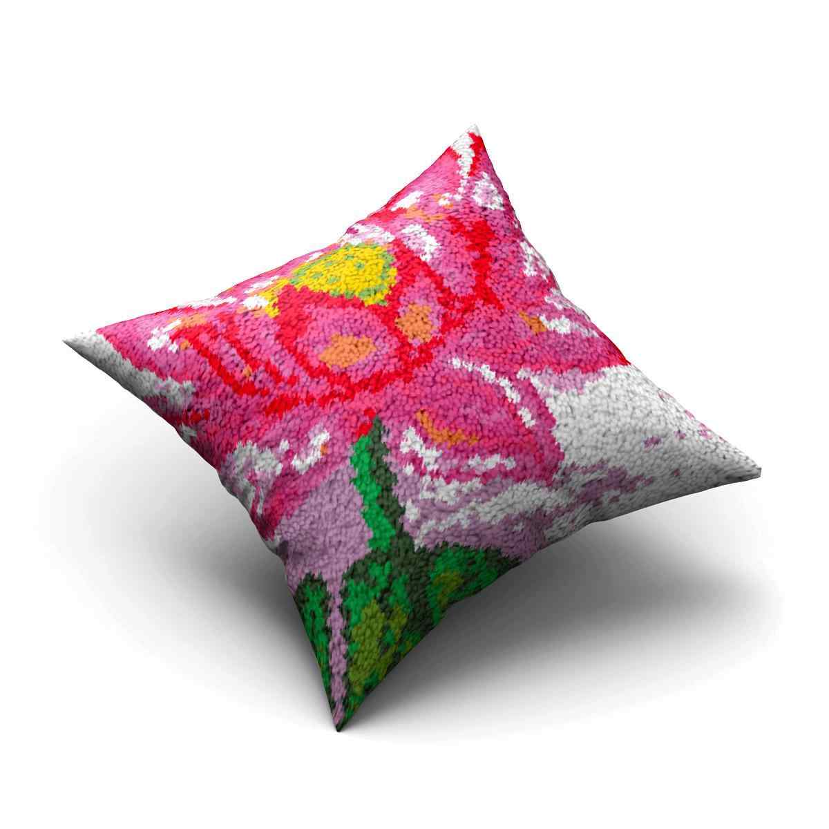 Gumamela Pillowcase - (17x17in - 43x43cm) - DIY Latch Hook Kit