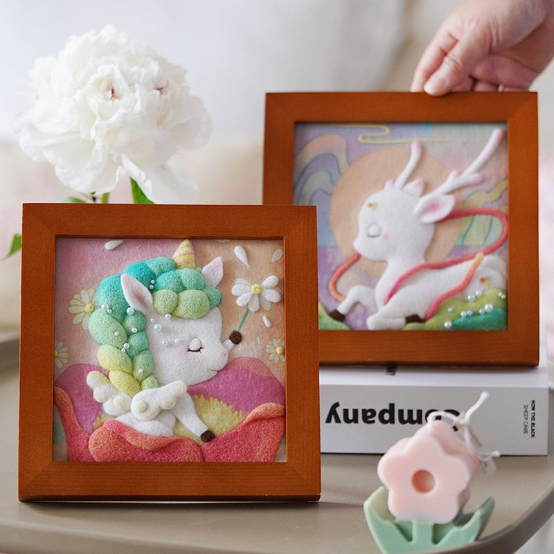 Enchanted Deer  - DIY Felt Painting Kit