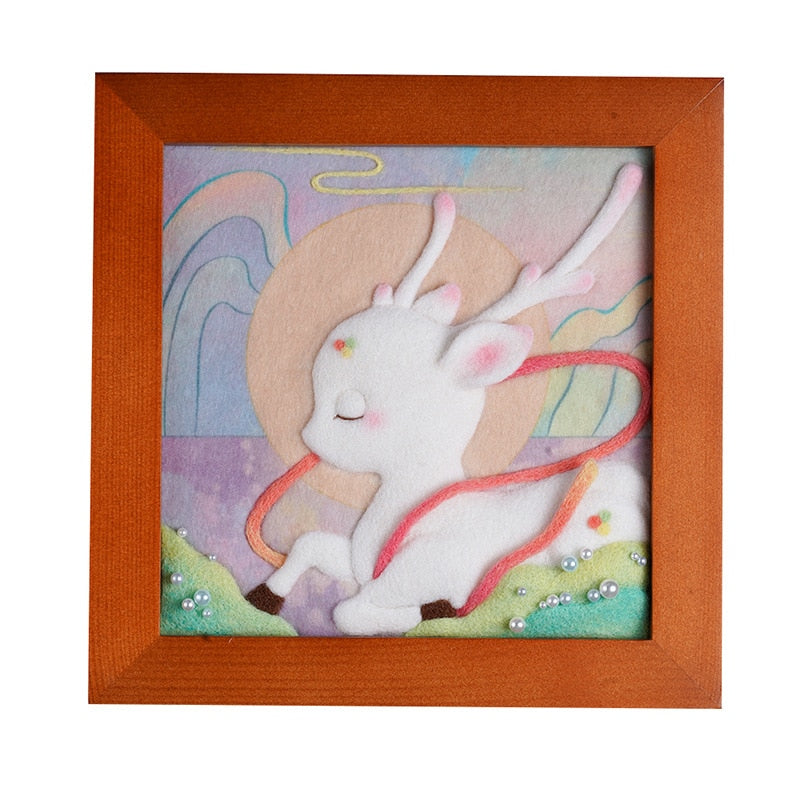 Enchanted Deer  - DIY Felt Painting Kit