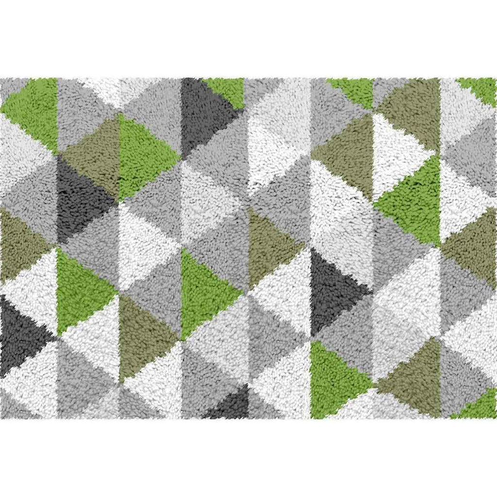 Triangular Pattern Rug - (16x24in - 40x60cm) - DIY Latch Hook Kit