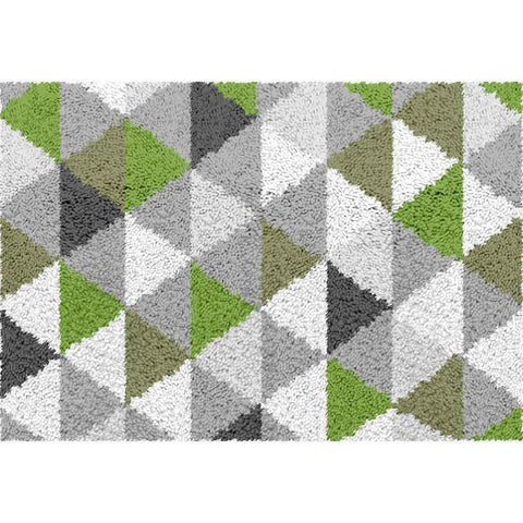 Triangular Pattern Rug - (16x24in - 40x60cm) - DIY Latch Hook Kit